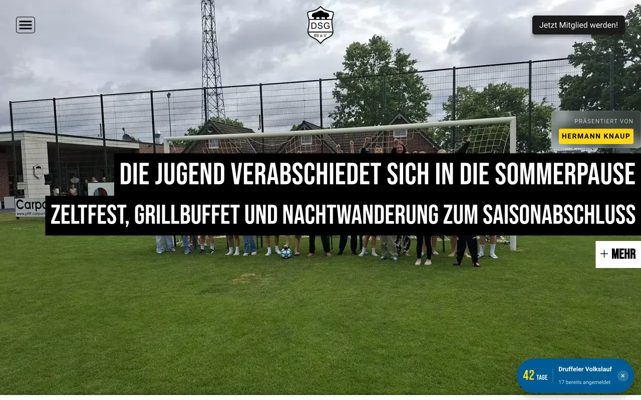 Startseite von Druffeler SG - Vereinswebsite
