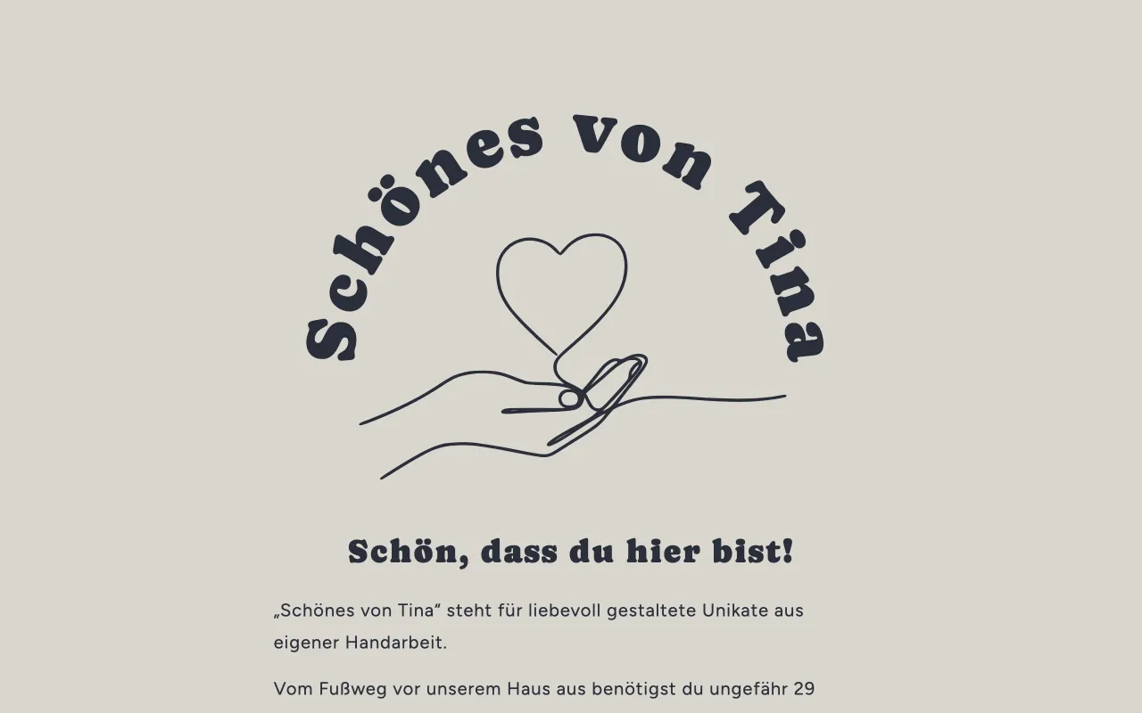 Startseite von Schönes von Tina - Handarbeits-Label